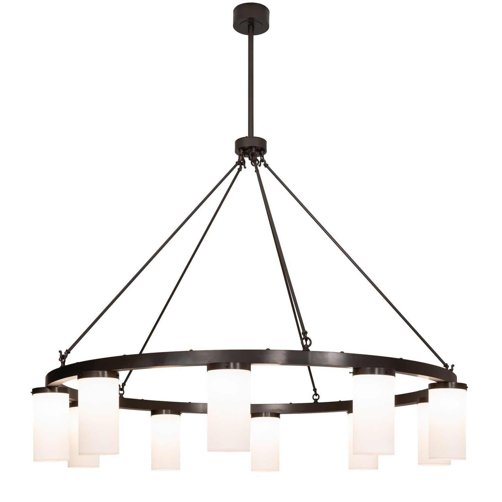 4-Light 76 in. LED Chandelier - Rosa Bloom for dining room view 1