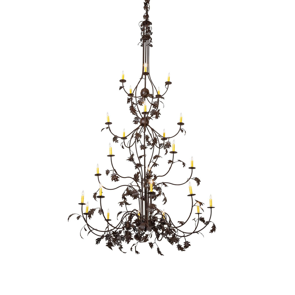 Wood Candle chandelier - Juno Grove for dining room view 2