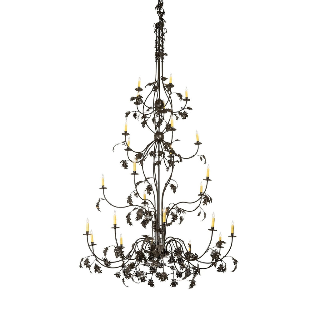 Wood Candle chandelier - Juno Grove for dining room view 1
