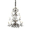 Wood Candle chandelier - Juno Grove for dining room view 1