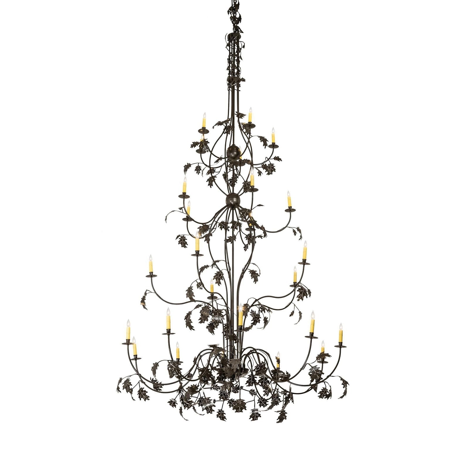 Wood Candle chandelier - Juno Grove for dining room view 1
