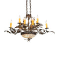 Wood Candle chandelier - Talia Ridge for dining room view 1