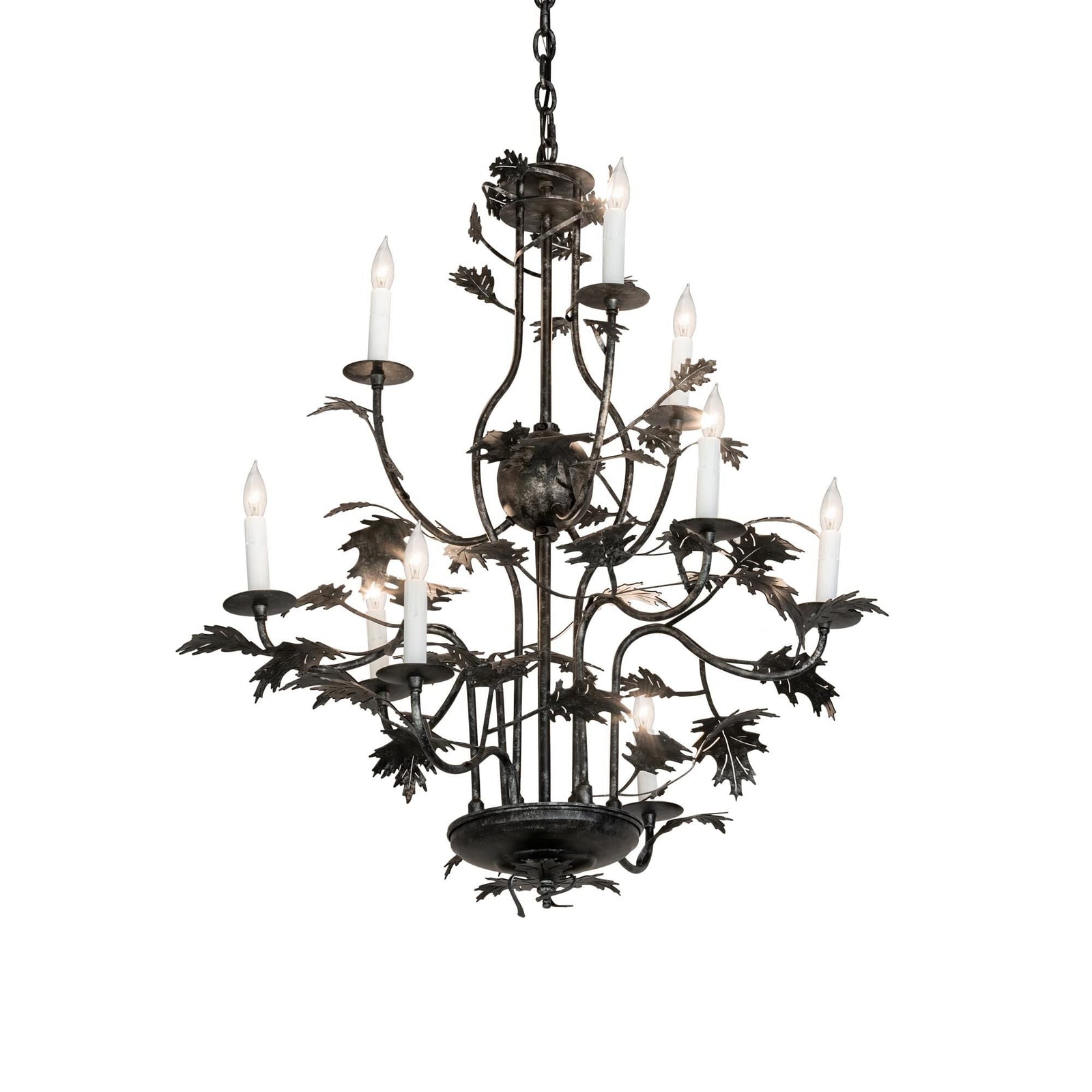 Wood Candle chandelier - Hollis Bloom for dining room view 1
