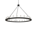 24-Light 72 in. Chandelier - Dahlia Bloom for dining room view 1