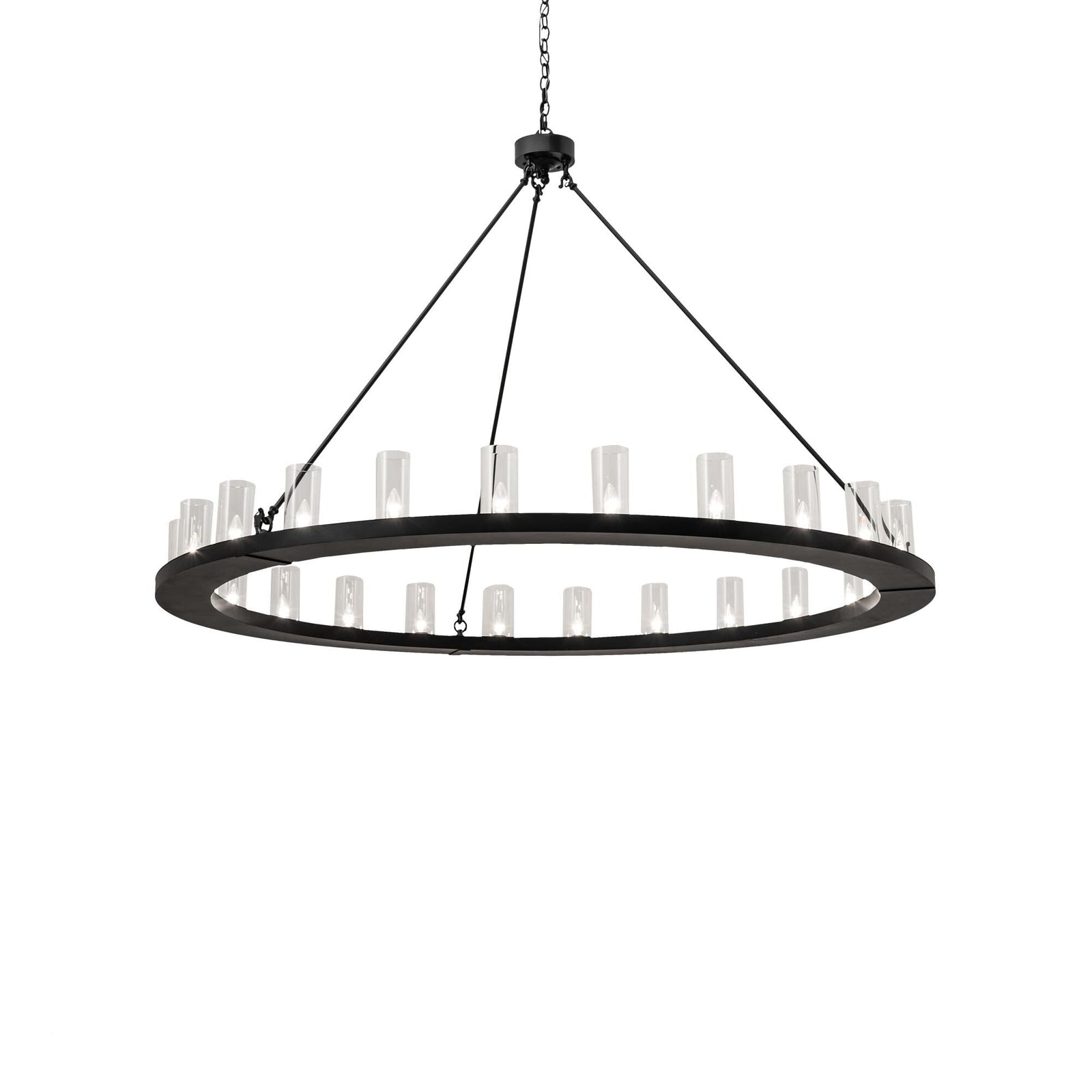 24-Light 72 in. Chandelier - Dahlia Bloom for dining room view 1