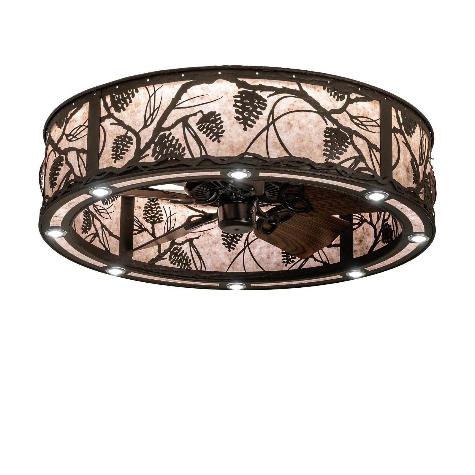Round chandelier - Sable Loom for dining room view 1