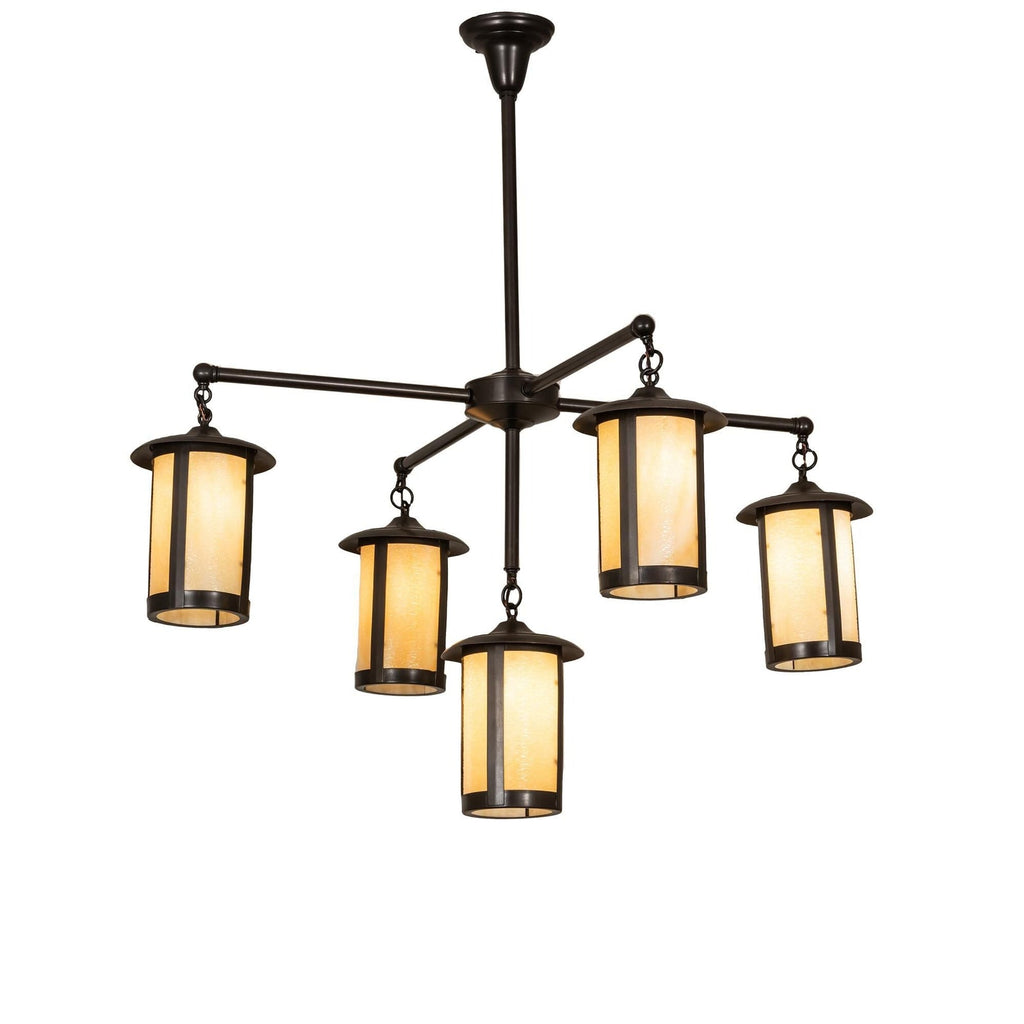 5-Light 42 in. Chandelier - Nola Stone for dining room view 1