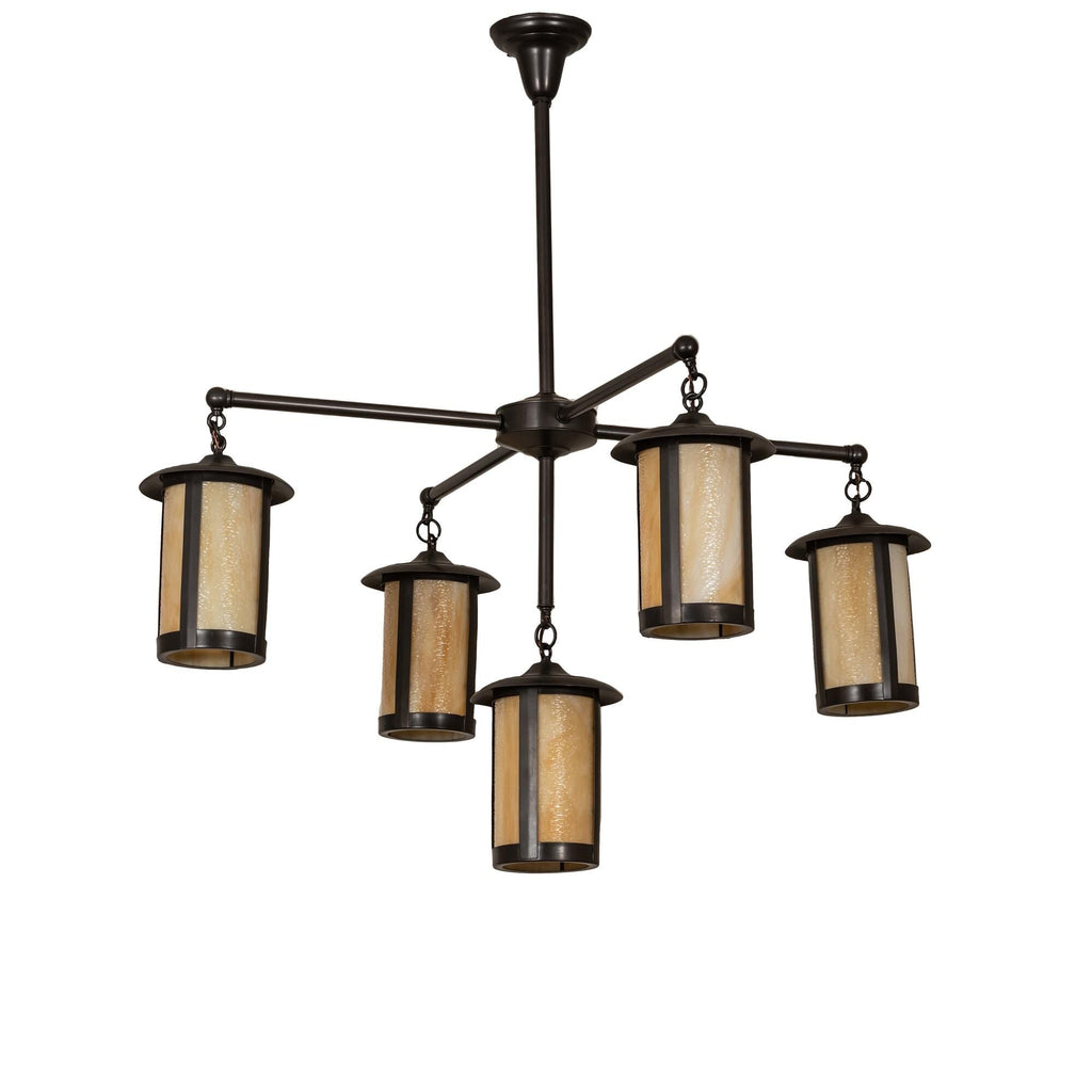 5-Light 42 in. Chandelier - Nola Stone for dining room view 8