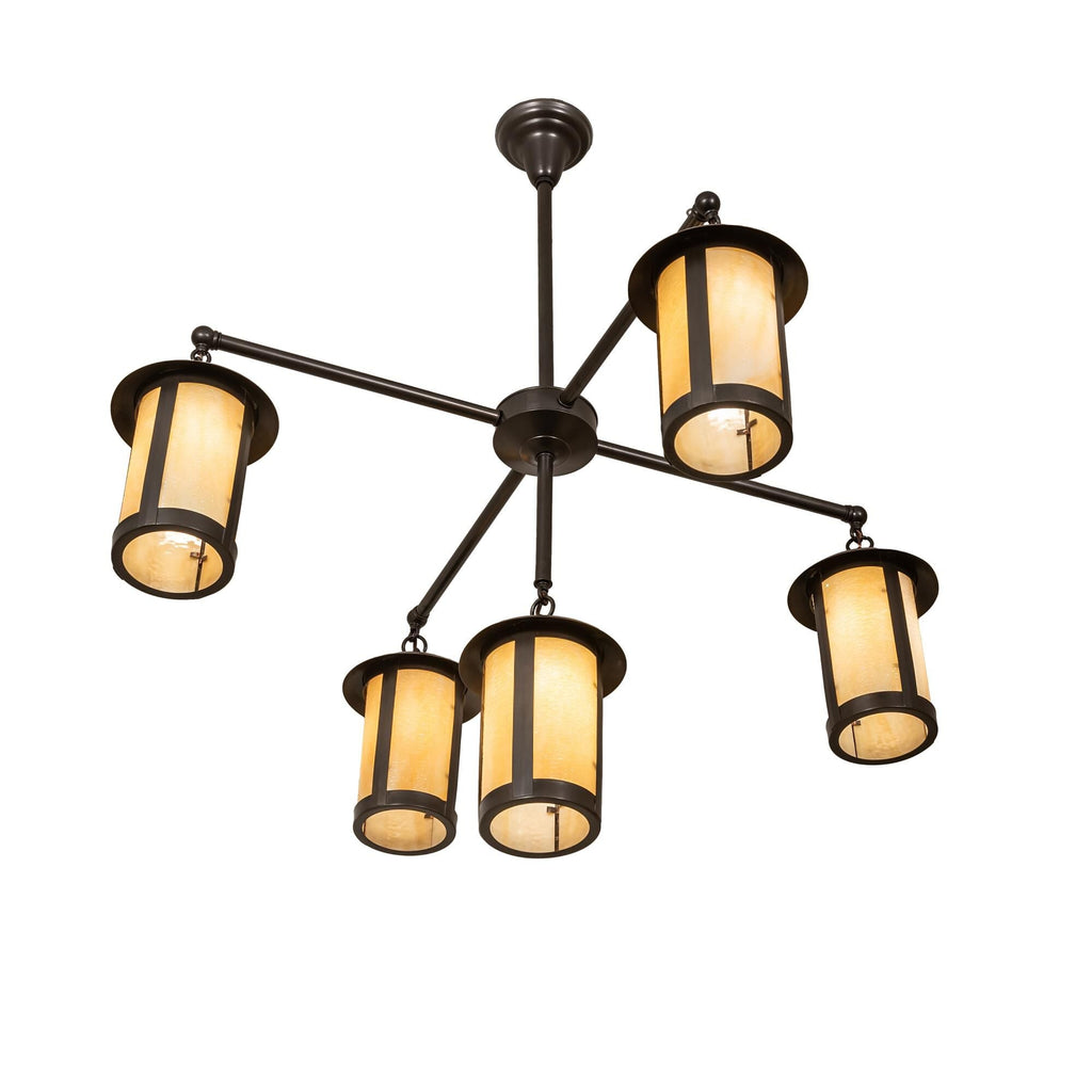 5-Light 42 in. Chandelier - Nola Stone for dining room view 6