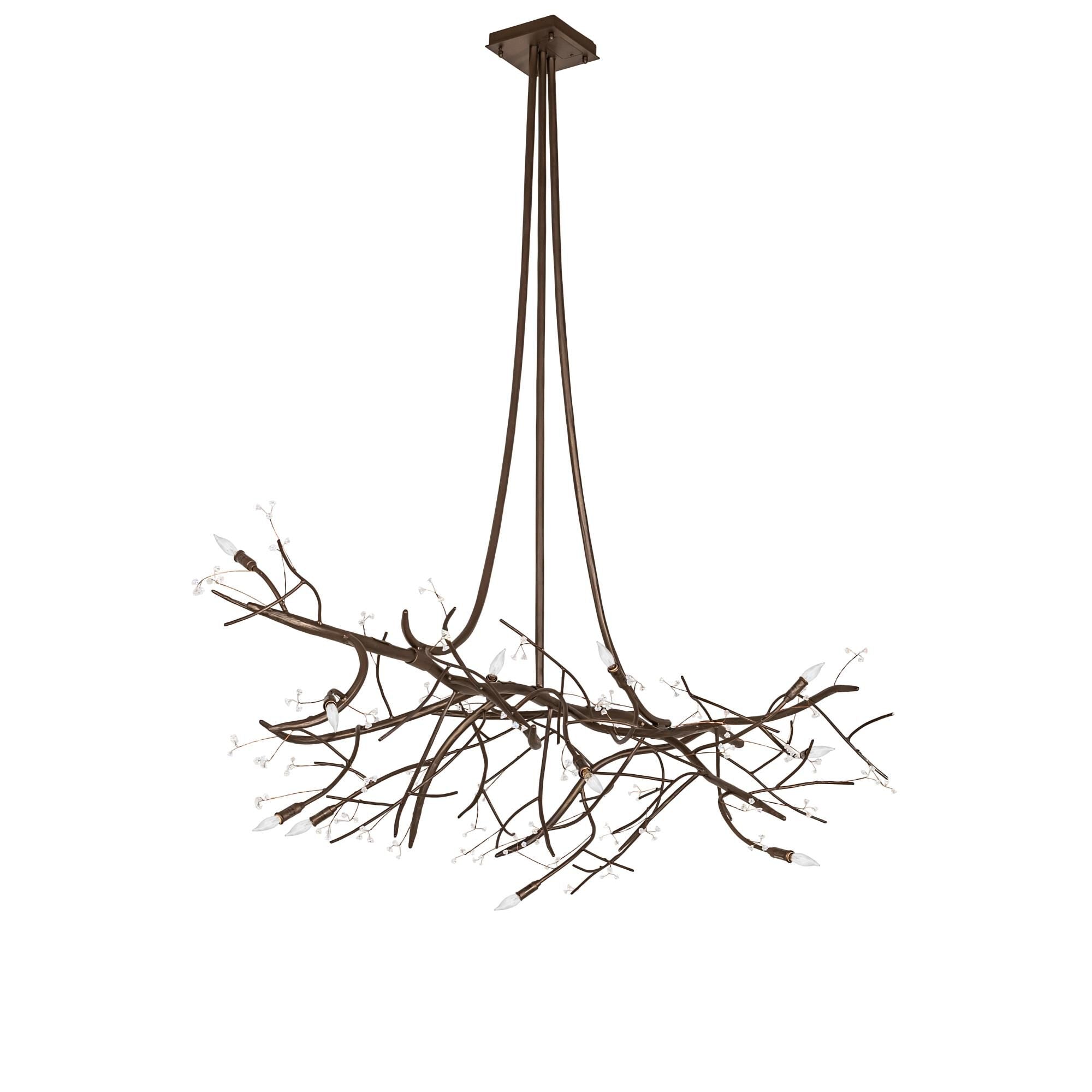 Candle chandelier - Kestrel Halo for dining room view 2