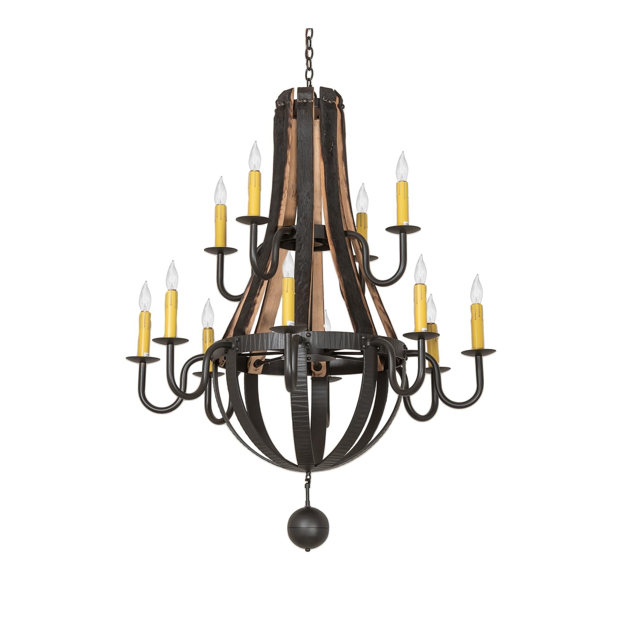 12-Light 44 in. Chandelier - Lumen Ridge for dining room view 2
