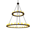 36-Light 72 in. Chandelier - Indra Loom for dining room view 1