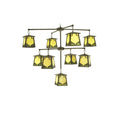 9-Light 55 in. Chandelier - Arden Ridge for dining room view 1