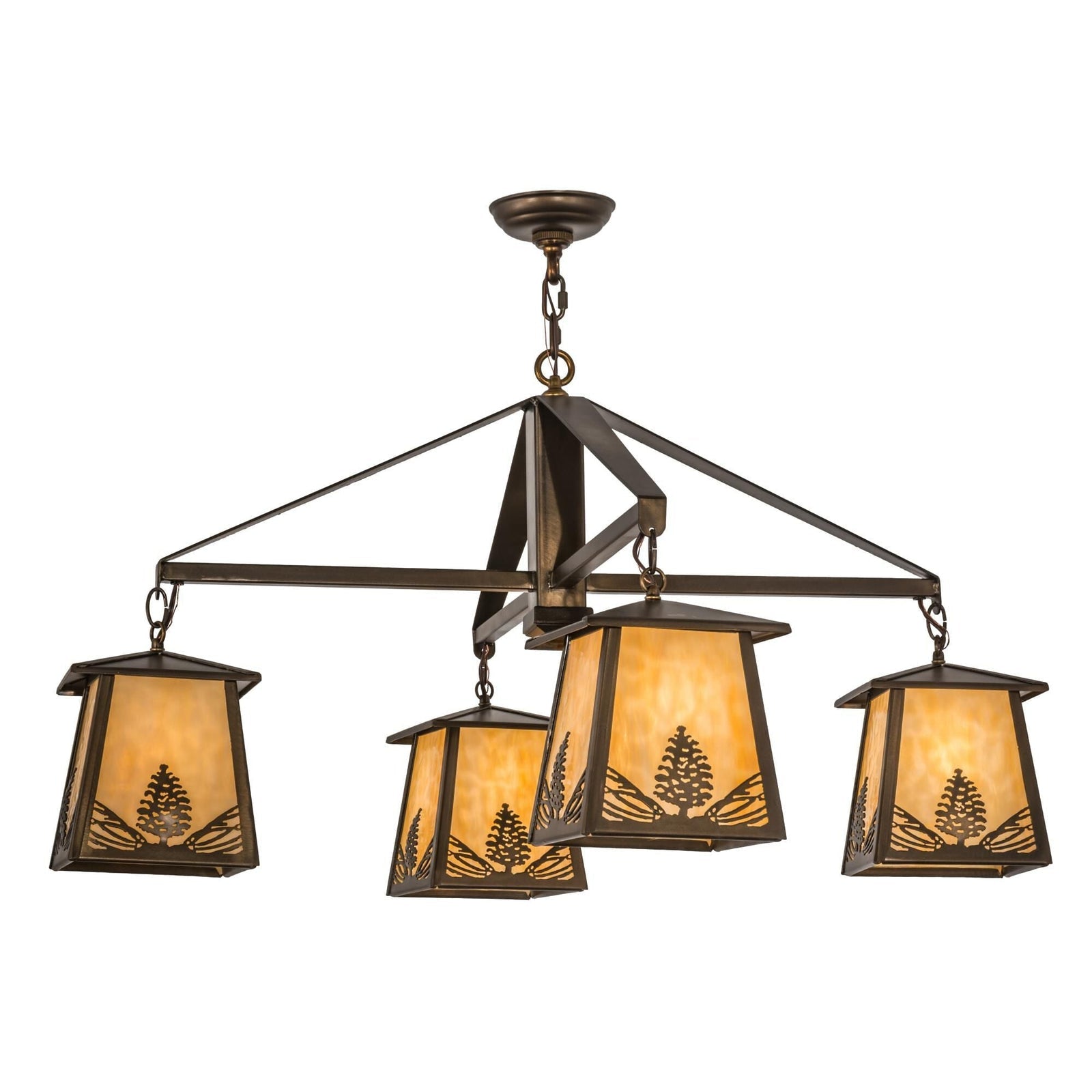 4-Light 38 in. Chandelier - Soren Crest for dining room view 1