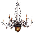 Wood Candle chandelier - Alden Grove for dining room view 1