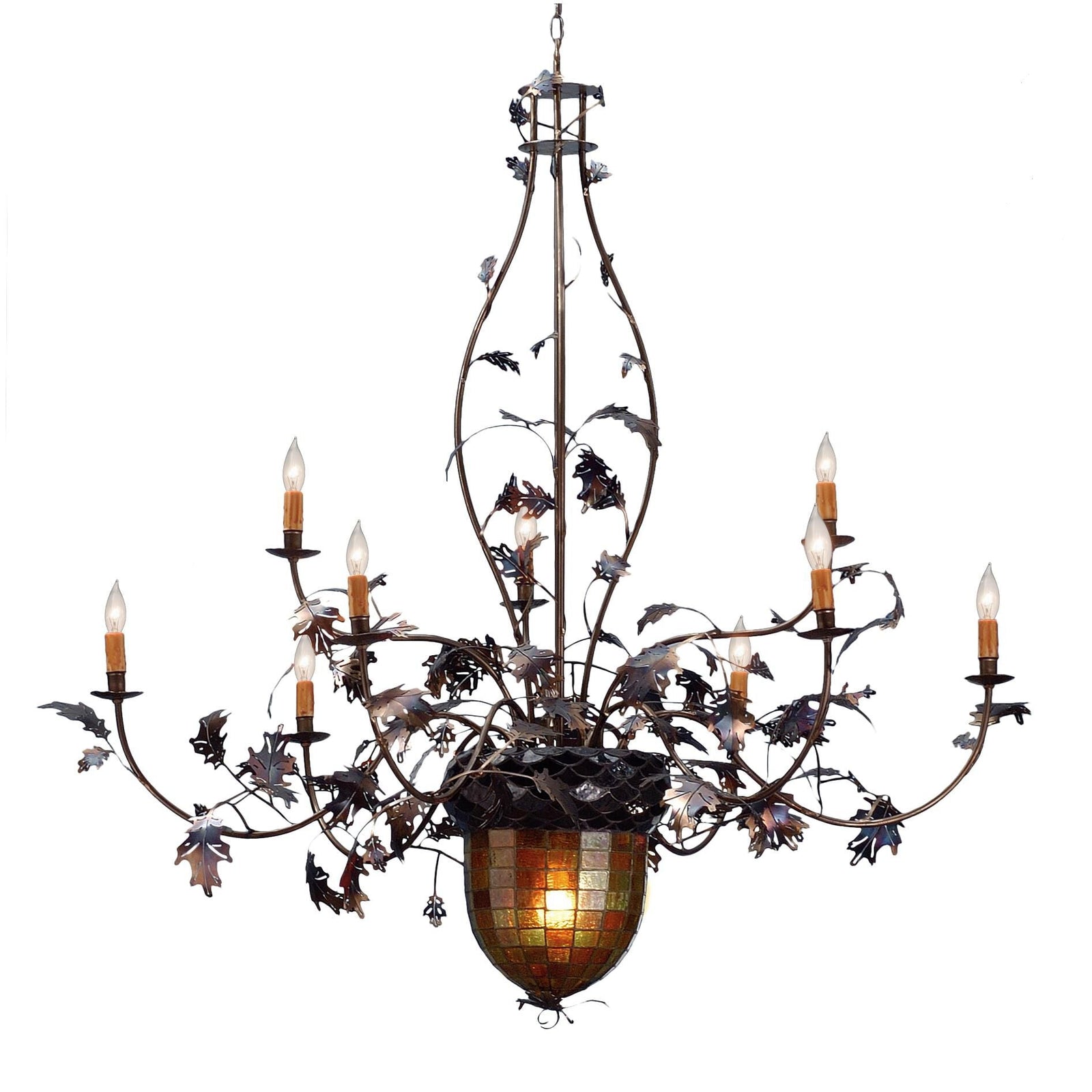Wood Candle chandelier - Alden Grove for dining room view 1