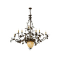 Wood Candle chandelier - Arden Grove for dining room view 1