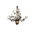 Wood Candle chandelier - Aurelia Ridge for dining room view 1