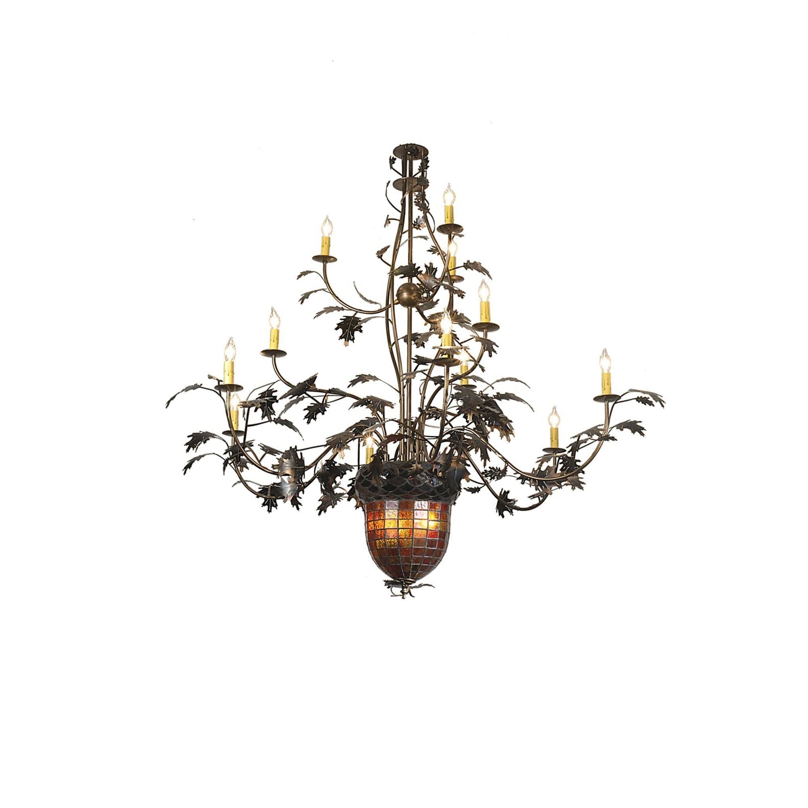 Wood Candle chandelier - Aurelia Ridge for dining room view 1