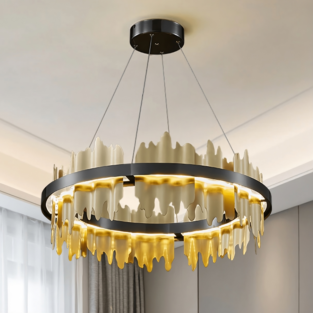 Brass Brass chandelier - Wren Bay for dining room view 3