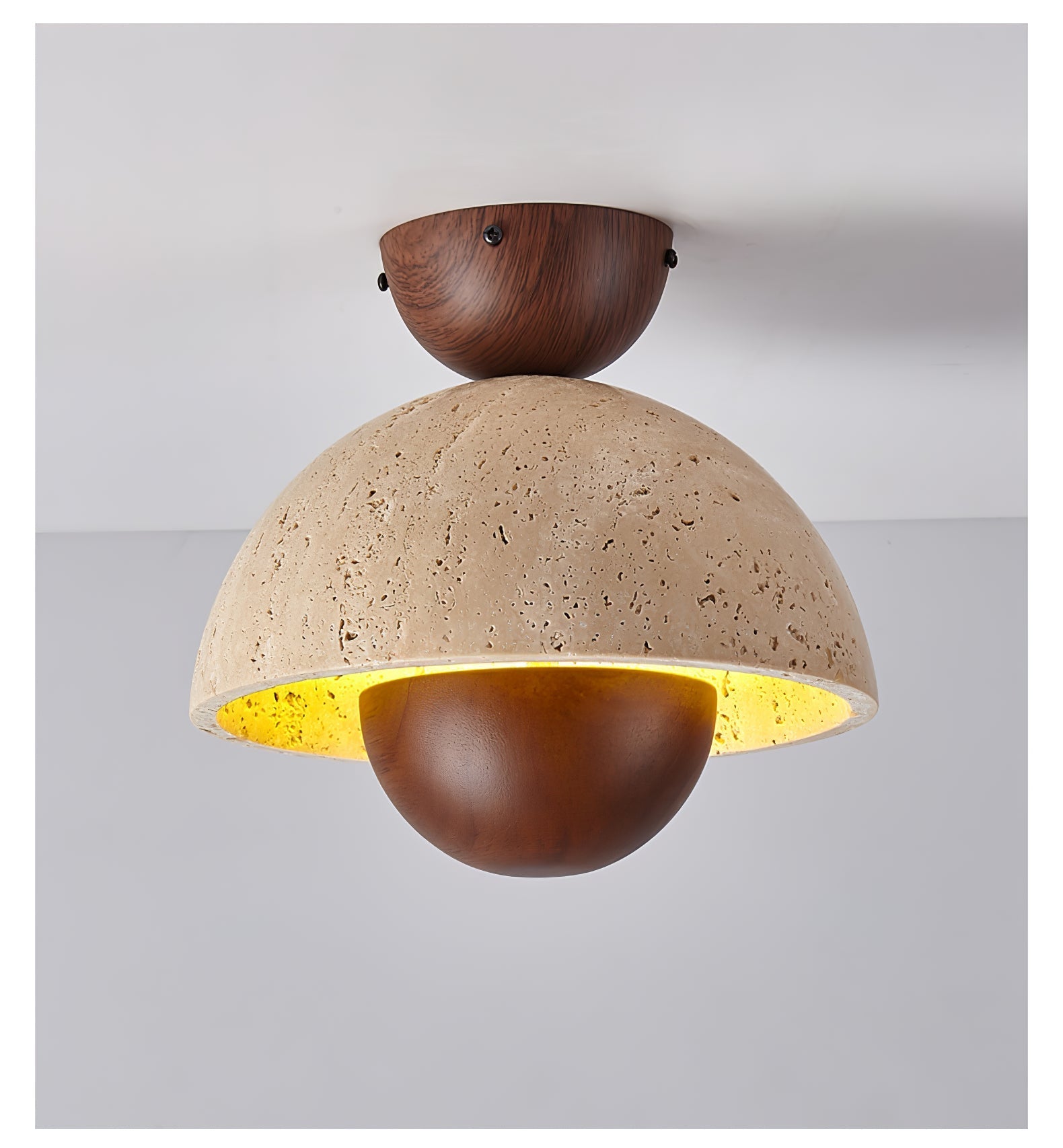 Nerio Travertine Ceiling Light
