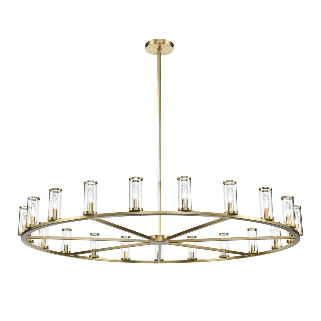 Clear Glass Round chandelier - Liora Harbor for dining room view 1