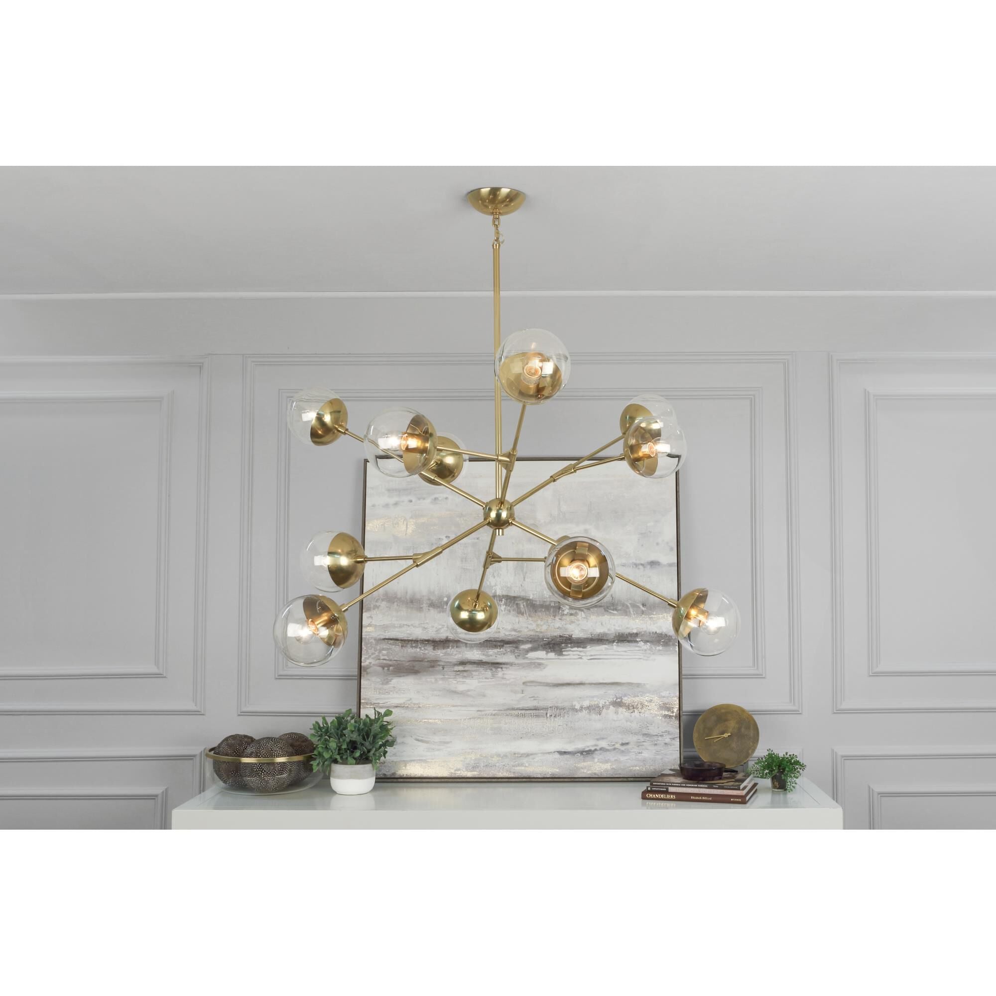 12-Light 50 in. Chandelier - Uma Crest for dining room view 2