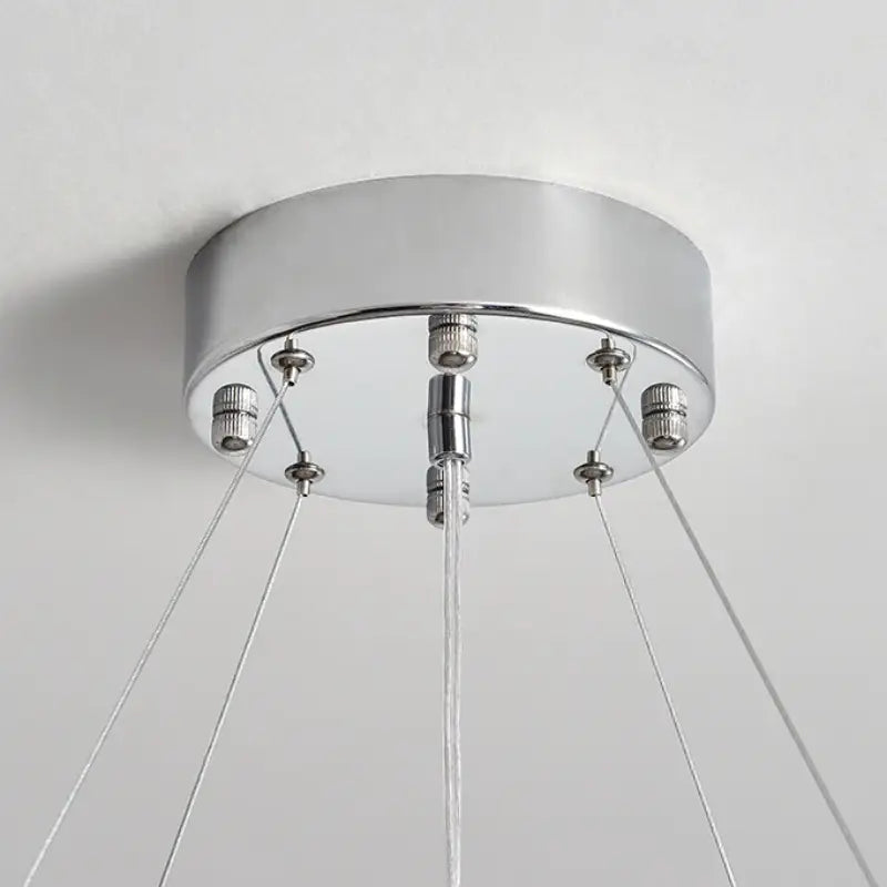 Chrome Crystal Tiered chandelier - Soren House for dining room view 3