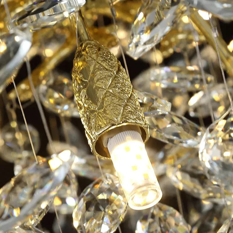 Clear Steel chandelier - Vesper Lane for dining room view 3