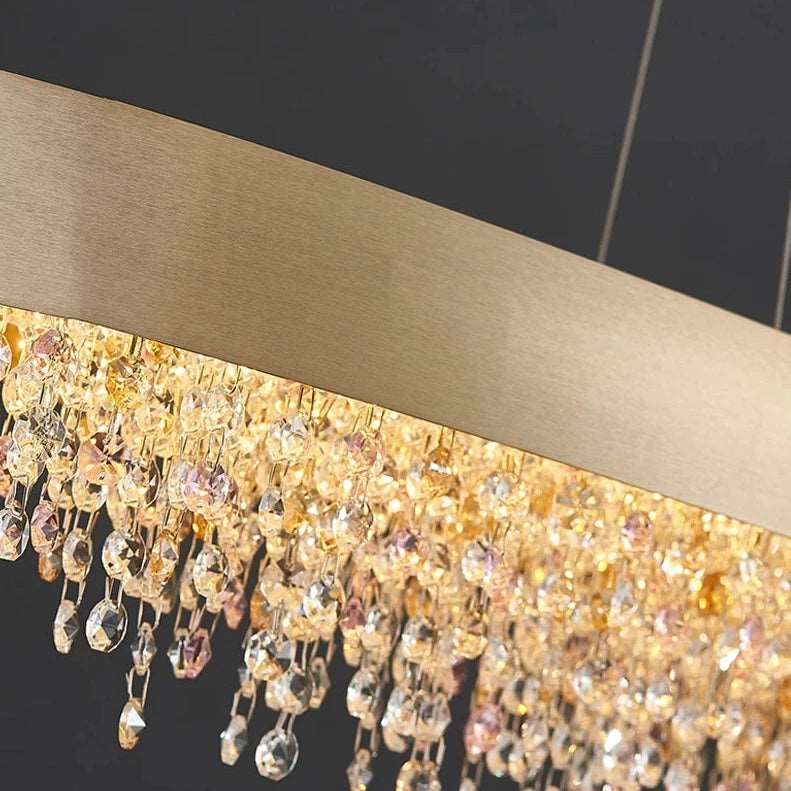 Black Crystal chandelier - Alden Court for dining room view 4