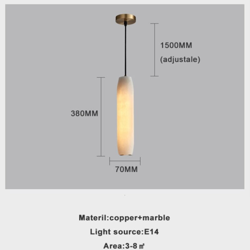 Copper Metal Linear chandelier - Rumi House for dining room view 5
