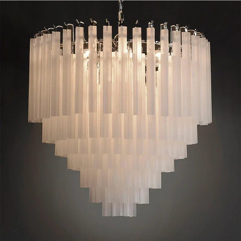 White Crystal chandelier - Ion House for dining room view 1