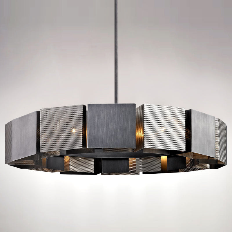 Steel Round chandelier - Ivara Bay for dining room view 5