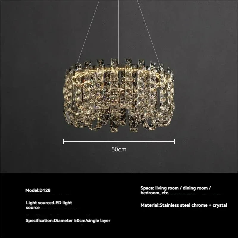 Silver Crystal chandelier - Willa House for dining room view 13