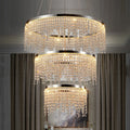 Chrome Crystal Tiered chandelier - Aster Bay for dining room view 1