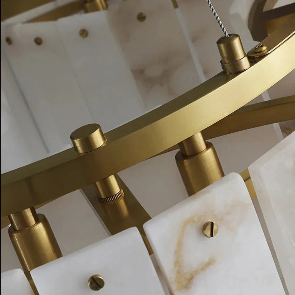 Brass Brass Tiered chandelier - Zinnia Bay for dining room view 6