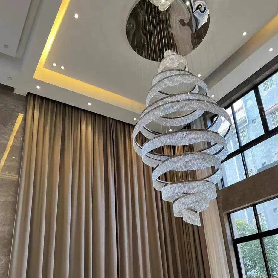 White Crystal chandelier - Viana House for dining room view 4