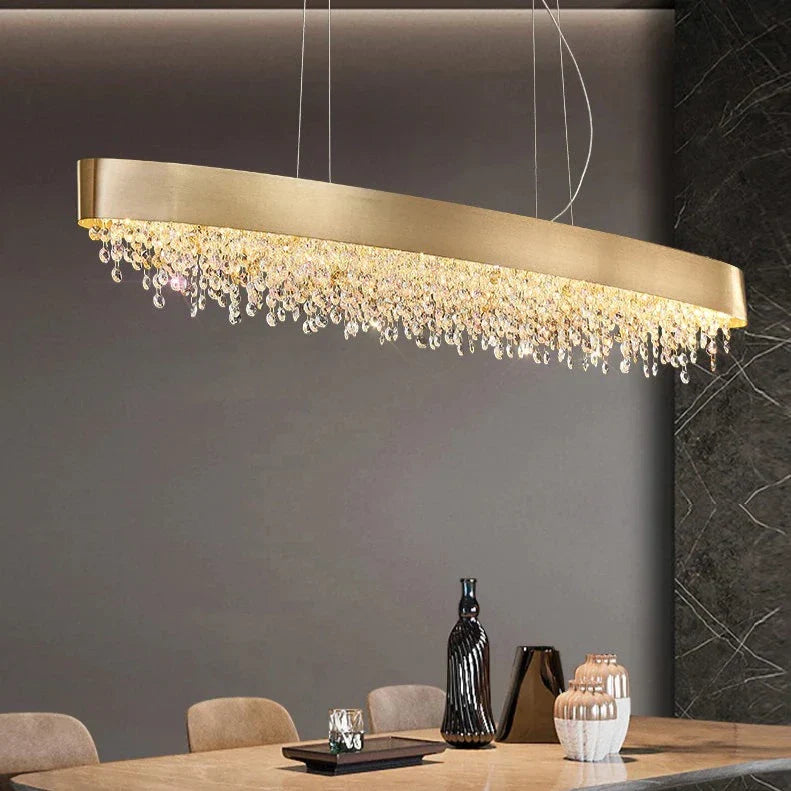 Black Crystal chandelier - Alden Court for dining room view 1