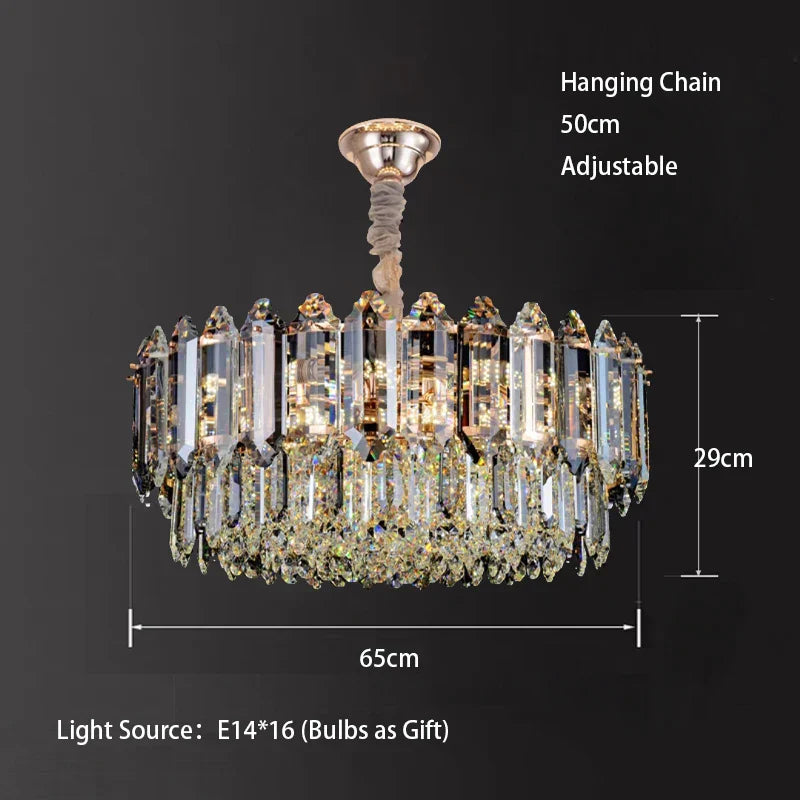 White Crystal chandelier - Piper House for dining room view 10