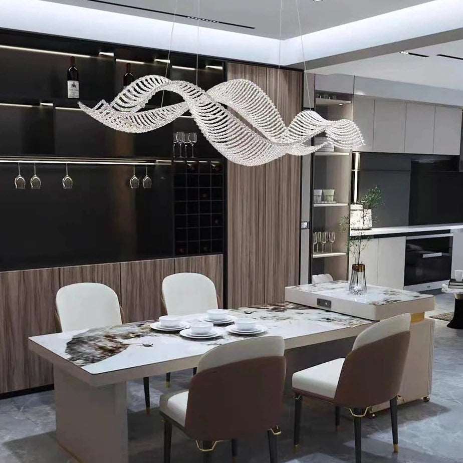 Clear Crystal chandelier - Mira Lane for dining room view 4