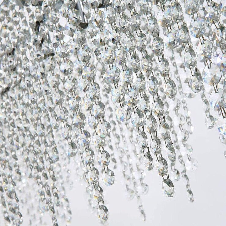 Gold Crystal Linear chandelier - Aria Lane for dining room view 4