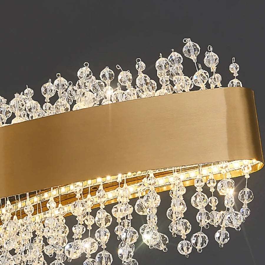 Clear Crystal chandelier - Zora Lane for dining room view 6
