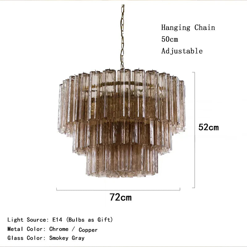 White Glass chandelier - Nysa Bay for dining room view 6