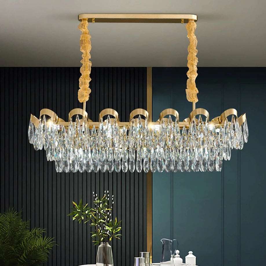 Clear Crystal chandelier - Indra Lane for dining room view 3