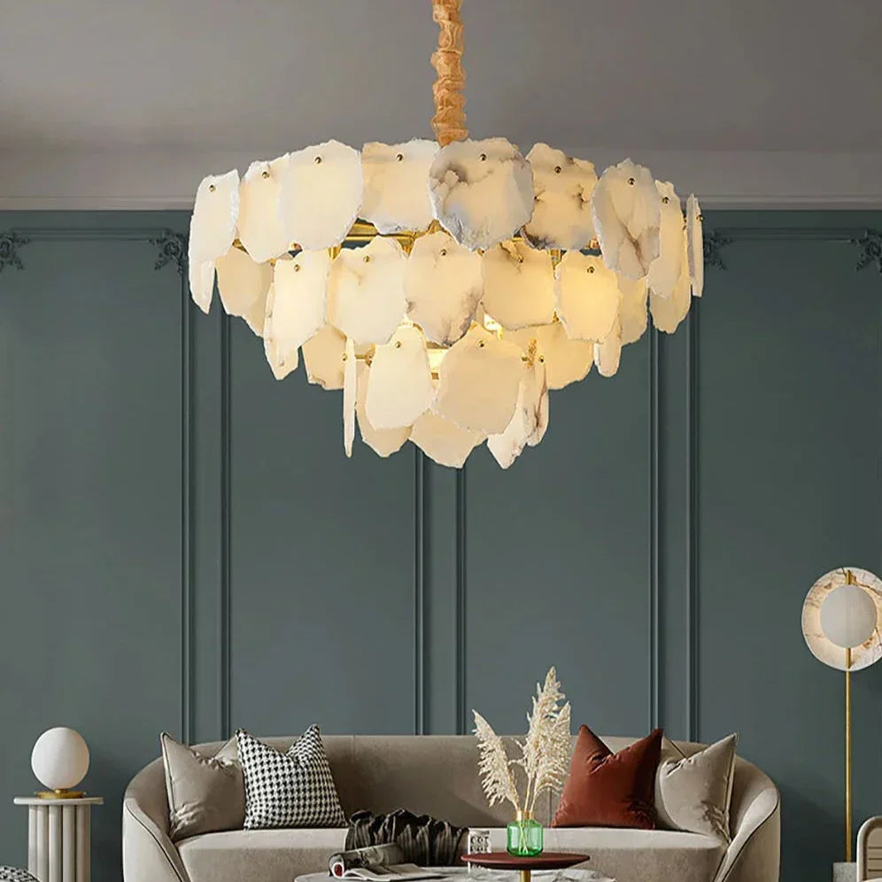 Brass Brass Tiered chandelier - Hera Lane for dining room view 2