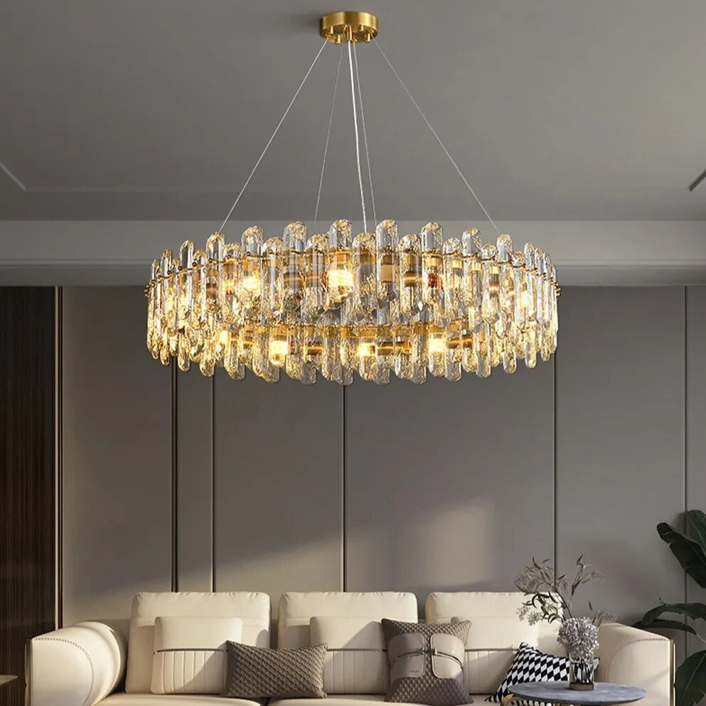 Clear Crystal chandelier - Lyra Bay for dining room view 2