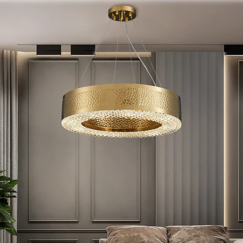 White Crystal chandelier - Vesper Bay for dining room view 1