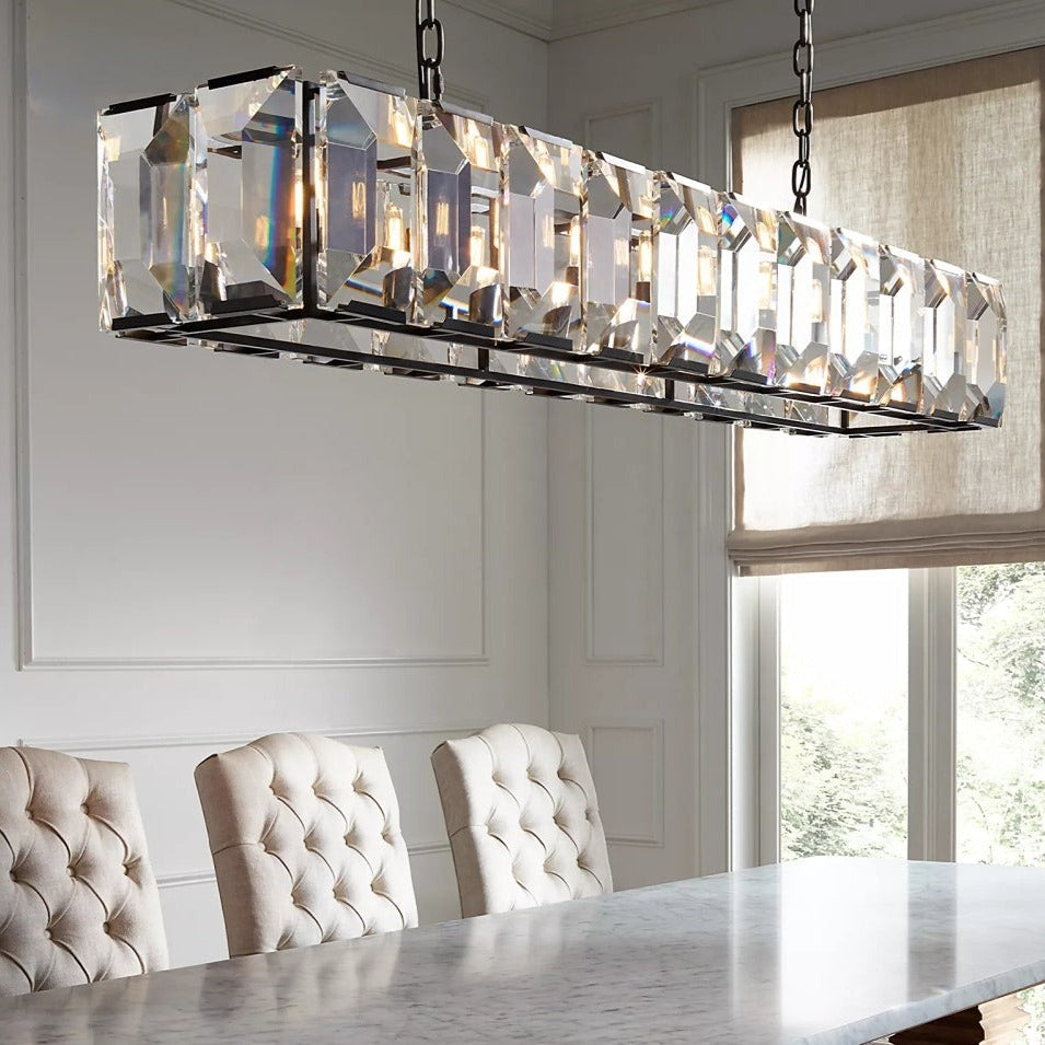 Black Crystal chandelier - Ilona Lane for dining room view 5