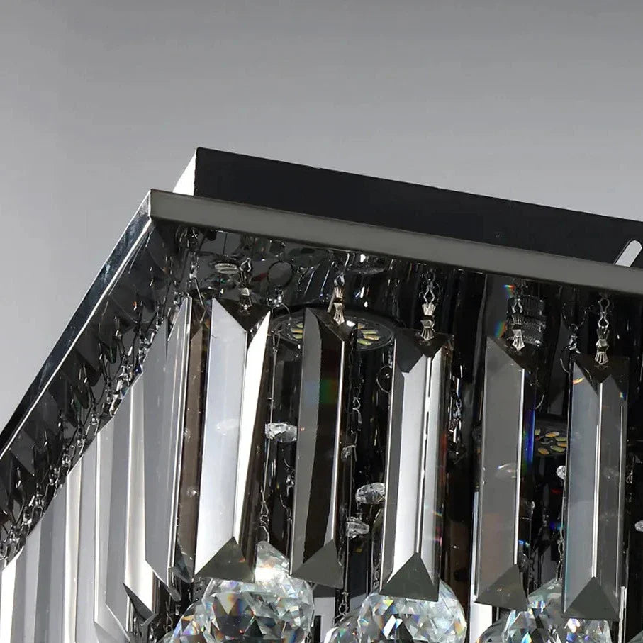 Smoke Crystal Linear chandelier - Halo House for dining room view 6