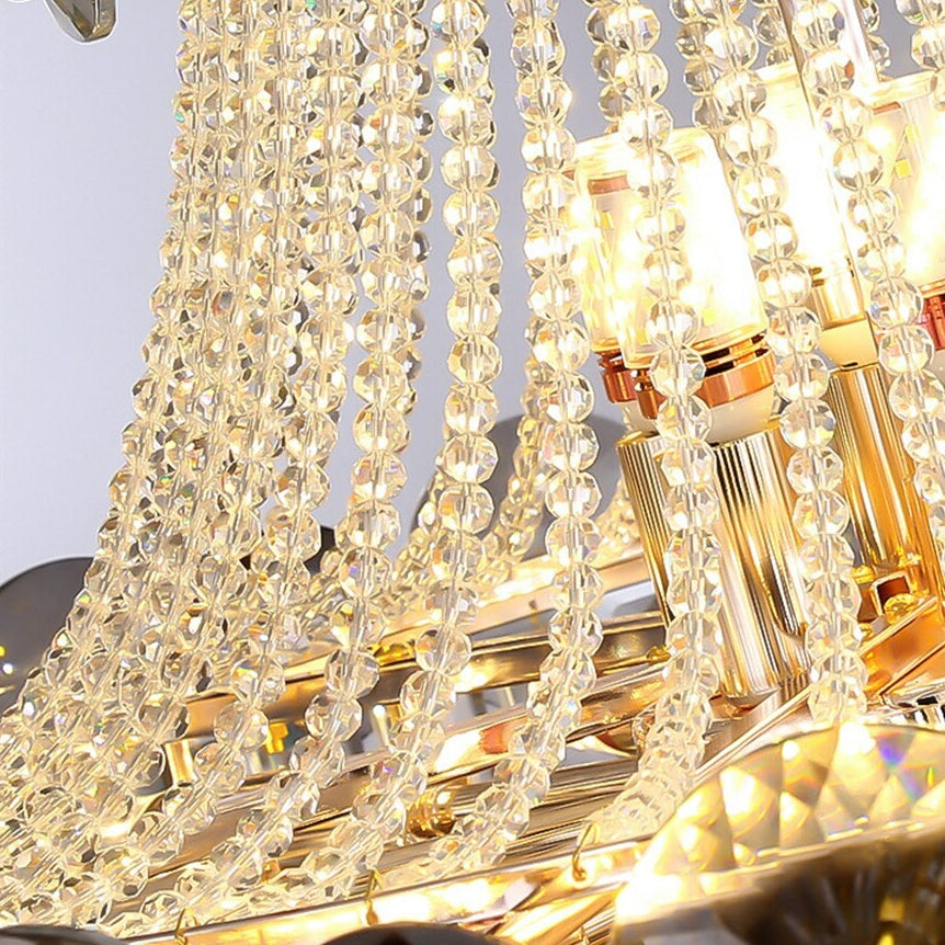 Clear Crystal Round chandelier - Xara House for dining room view 4